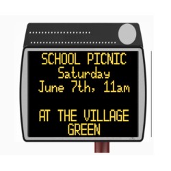 Panou LED de informare stradala - conexiune 4G – cu acumulatori 